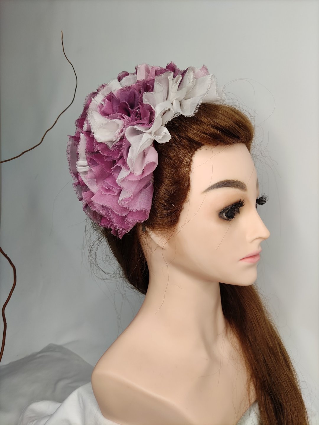 Don-Ya Mi Fashion花仙子系列发箍大型造型发饰 小众订制服配件品 - 发带/发箍 - 丝．绢 紫色