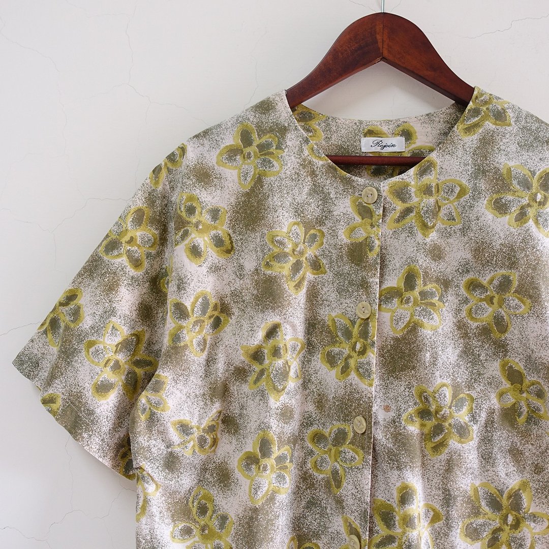│Slowly│ 花朵/古着上衣 │vintage.复古.文艺 - 女装上衣 - 聚酯纤维 多色