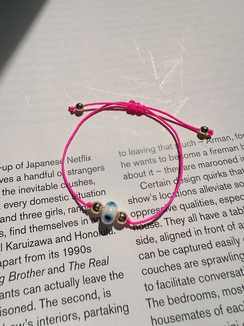 【热卖】眼睛创意可爱 陶瓷 14k 手绳 Y2K - 手链/手环 - 瓷 粉红色