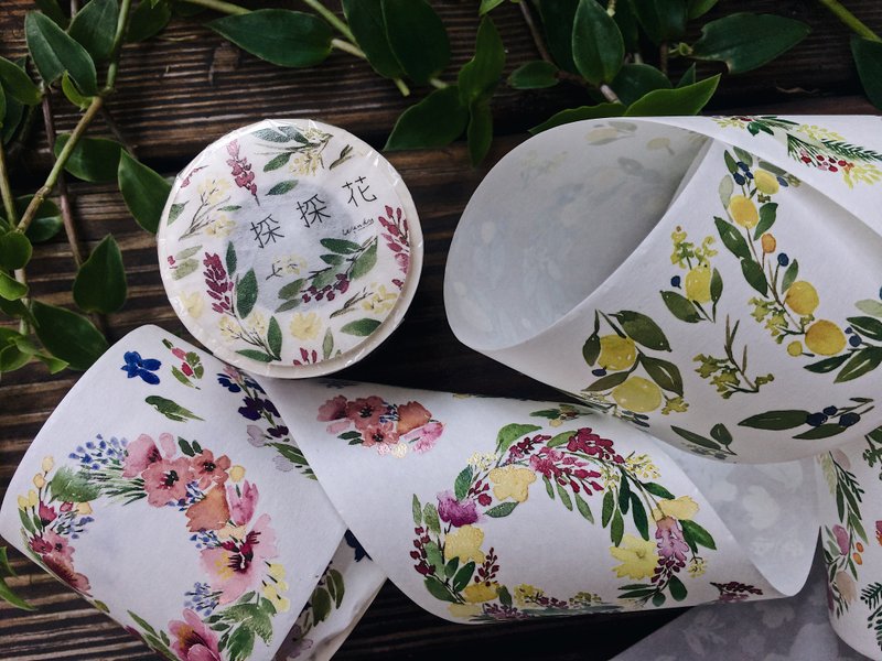 【采采花】7M 花圈纸胶带 by_Wendy - 纸胶带 - 纸 白色