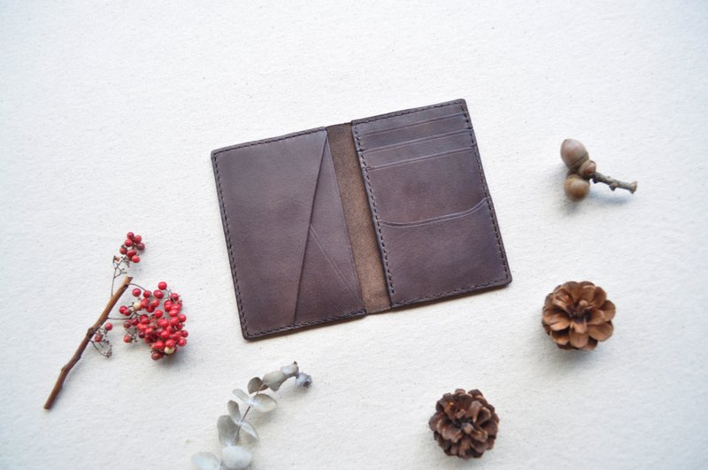 双折皮革卡片夹/卡片套/卡套/名片夹 - 名片夹/名片盒 - 真皮 