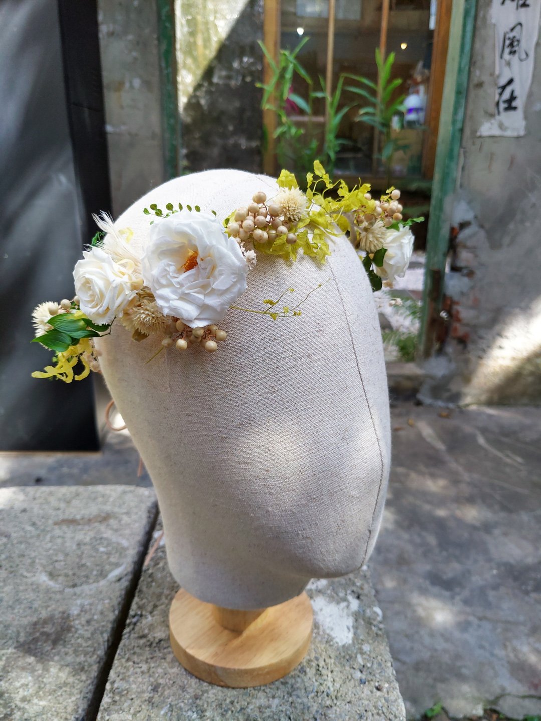 漫森态 新娘花冠 不凋花花冠 干燥花 - 干燥花/捧花 - 植物．花 绿色