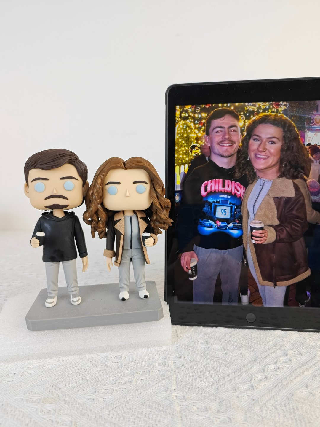 纯手工定制美国Funko Pop 自画像公仔情侣父母夫妻结婚周年礼物 - 玩偶/公仔 - 粘土 多色
