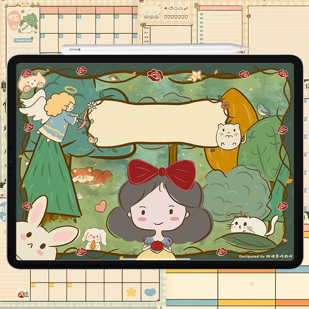 电子手帐模板 无期限自填年历全年跳转手绘原创可爱goodnotes - 电子手帐及素材 - 其他材质 