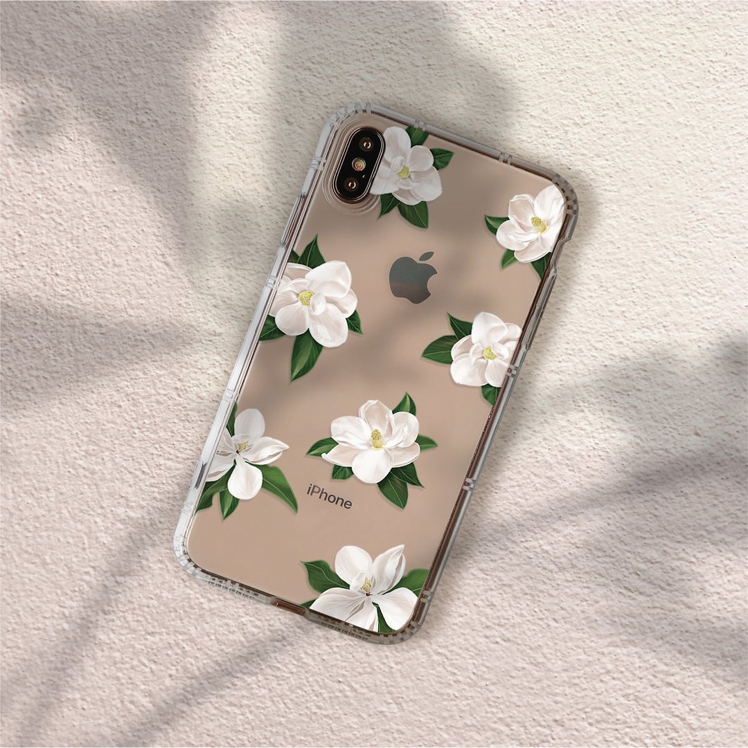 iPhone 17/15 手机壳∣柔白香氛花朵 MagSafe 磁吸手机壳 - 手机壳/手机套 - 塑料 多色