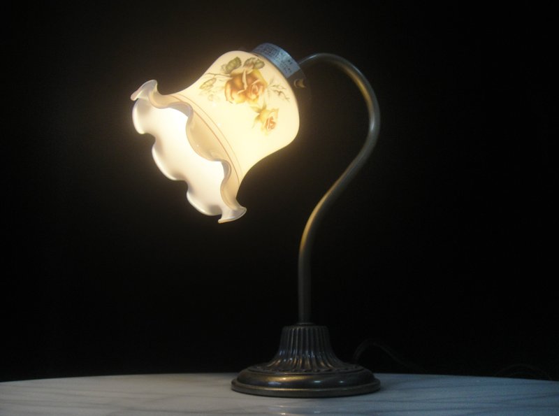 【老时光 OLD-TIME】早期二手日本进口玻璃花朵桌灯 - 灯具/灯饰 - 其他材质 