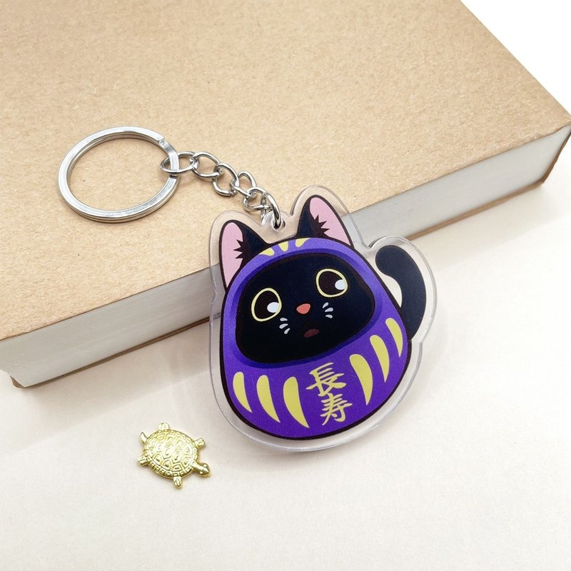 黑猫不倒翁 压克力钥匙圈 - 钥匙链/钥匙包 - 其他材质 黑色