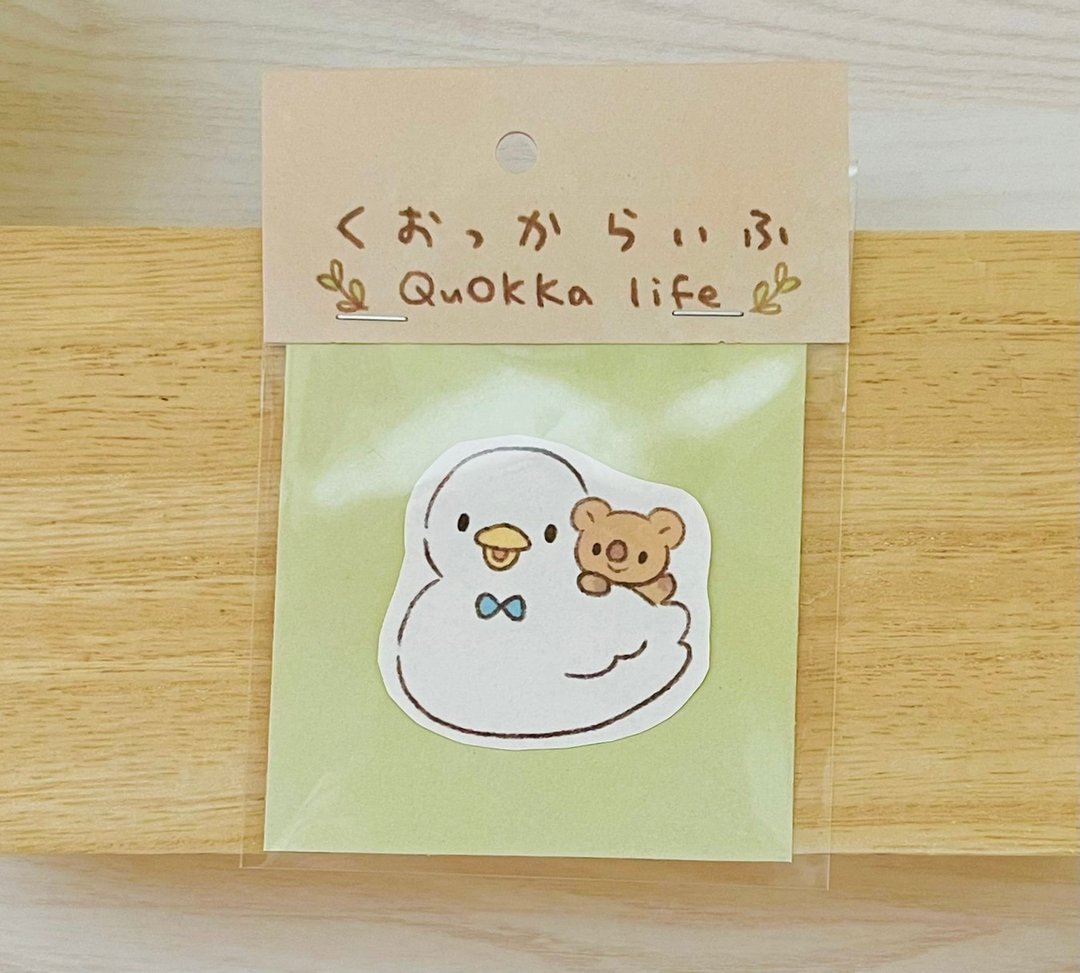 绒毛小鸟与小伙伴贴纸 - 贴纸 - 防水材质 绿色