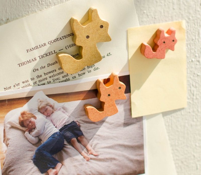 狐狸一家 温馨磁铁组 - 办公疗愈小物 - 冰箱贴/磁贴 - 其他材质 