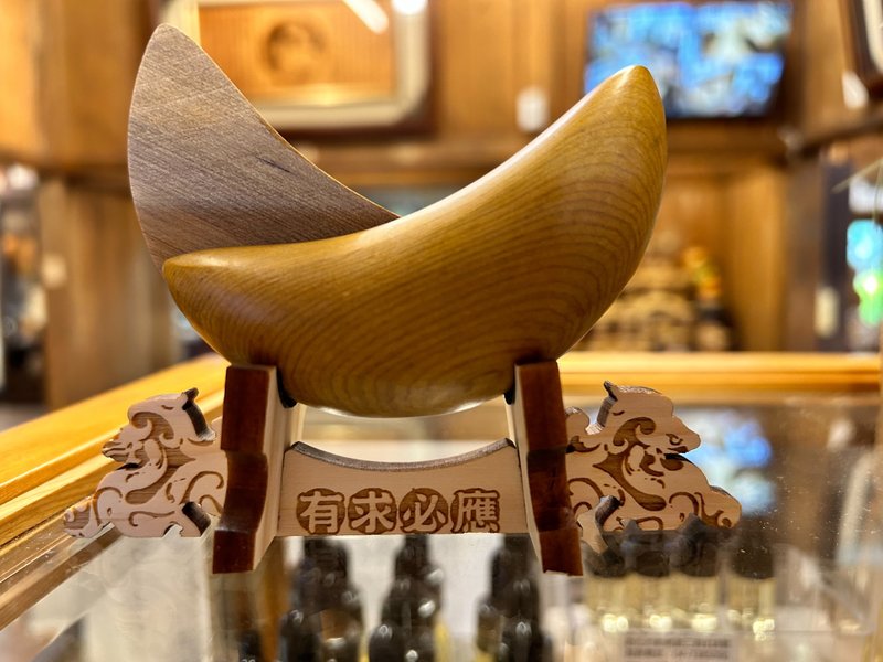 大组|心想事成∣肖楠Q版筊杯∣伴手礼|心诚则 灵|有求必应 - 摆饰 - 木头 