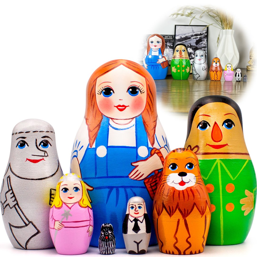 The Wizard of Oz Nesting Doll 7 pcs - Wizard of Oz Gifts - Wizard of Oz Toys - 玩具/玩偶 - 木头 多色