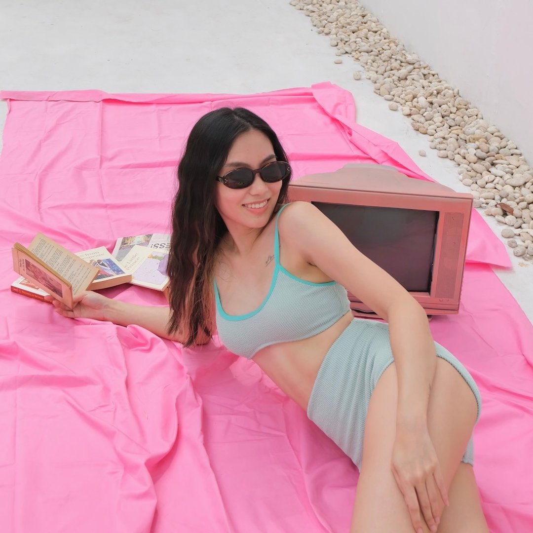 summer locker two-piece swimsuit baby alice seafoam - 女装泳衣/比基尼 - 其他材质 绿色