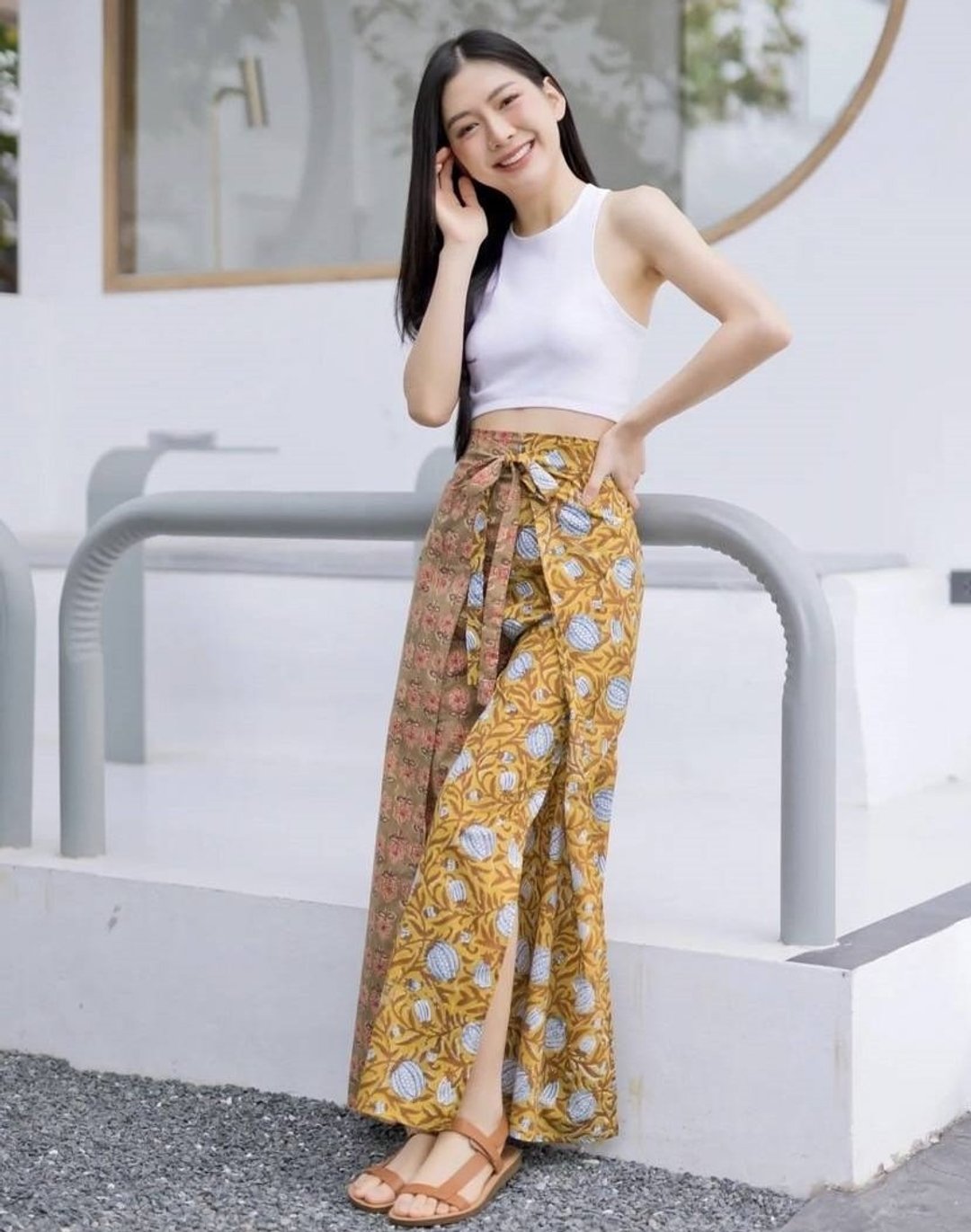 Boho Collection | Pushkar Wrap Pants | 后松紧裤，系带设计 - 女装长裤 - 棉．麻 