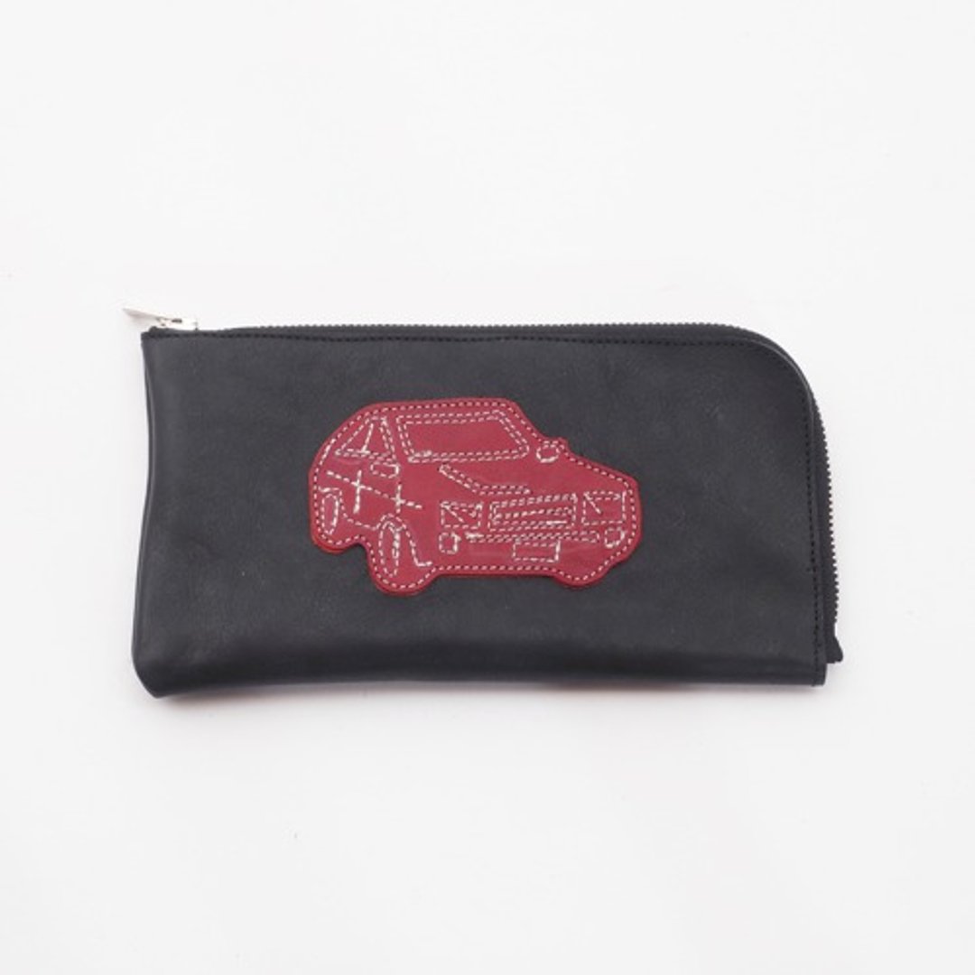 CowLeatherLongWallet [car] (black) 18×9/wallet/wl001car - 皮夹/钱包 - 真皮 