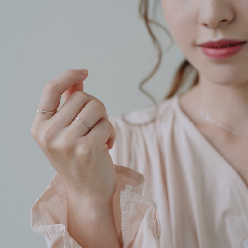 棉絮-纯银戒指 - 戒指 - 纯银 银色