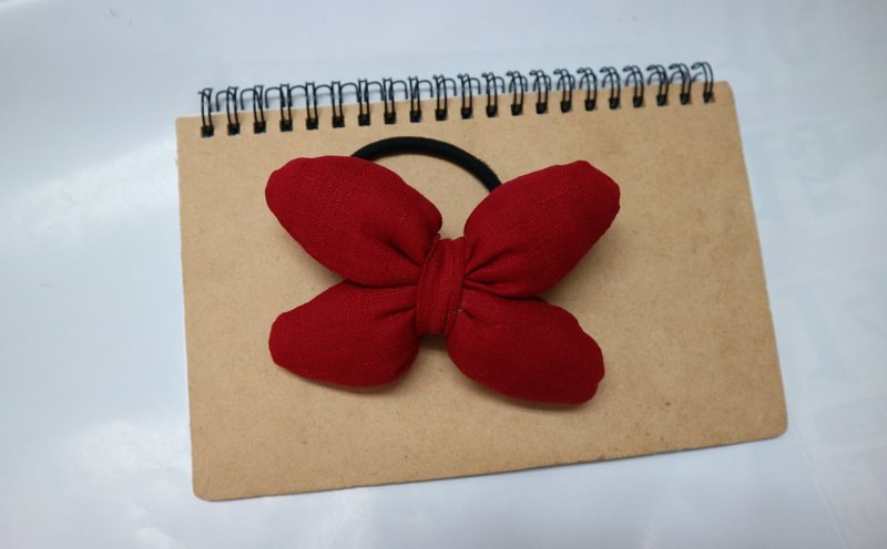 Q棉蝴蝶发束发圈*SK* - 发饰 - 棉．麻 红色