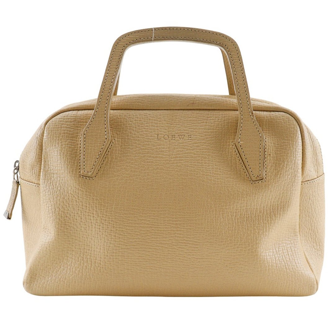 【日本直送】罗威 LOEWE 手提包 米色 压纹皮革 米色 女性【二手品】 - 手提包/手提袋 - 真皮 咖啡色