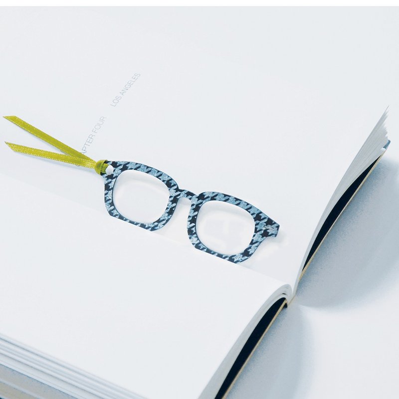 白目读书签-时尚读-千鸟纹 进口纸镂空书签 造型  趣味 交换礼物 - 书签 - 纸 