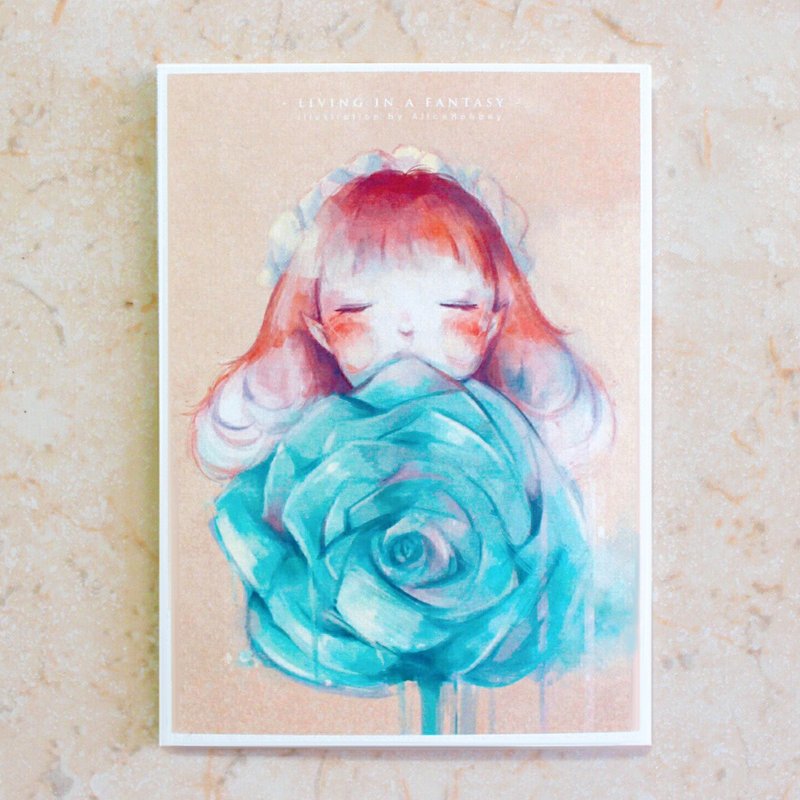 Alice Hobbey 奇幻少女系列  双面水彩插画明信片 Postcard - 卡片/明信片 - 纸 多色