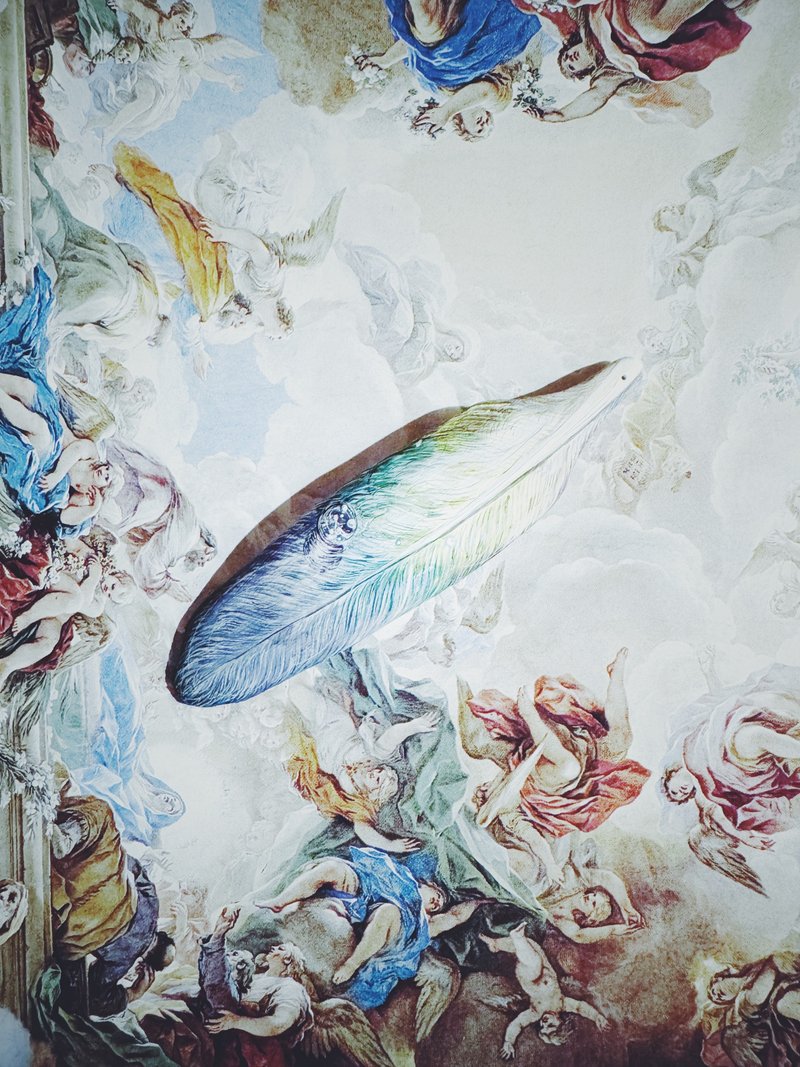 木刻手绘坠饰 - 羽毛 - 其他 - 木头 多色