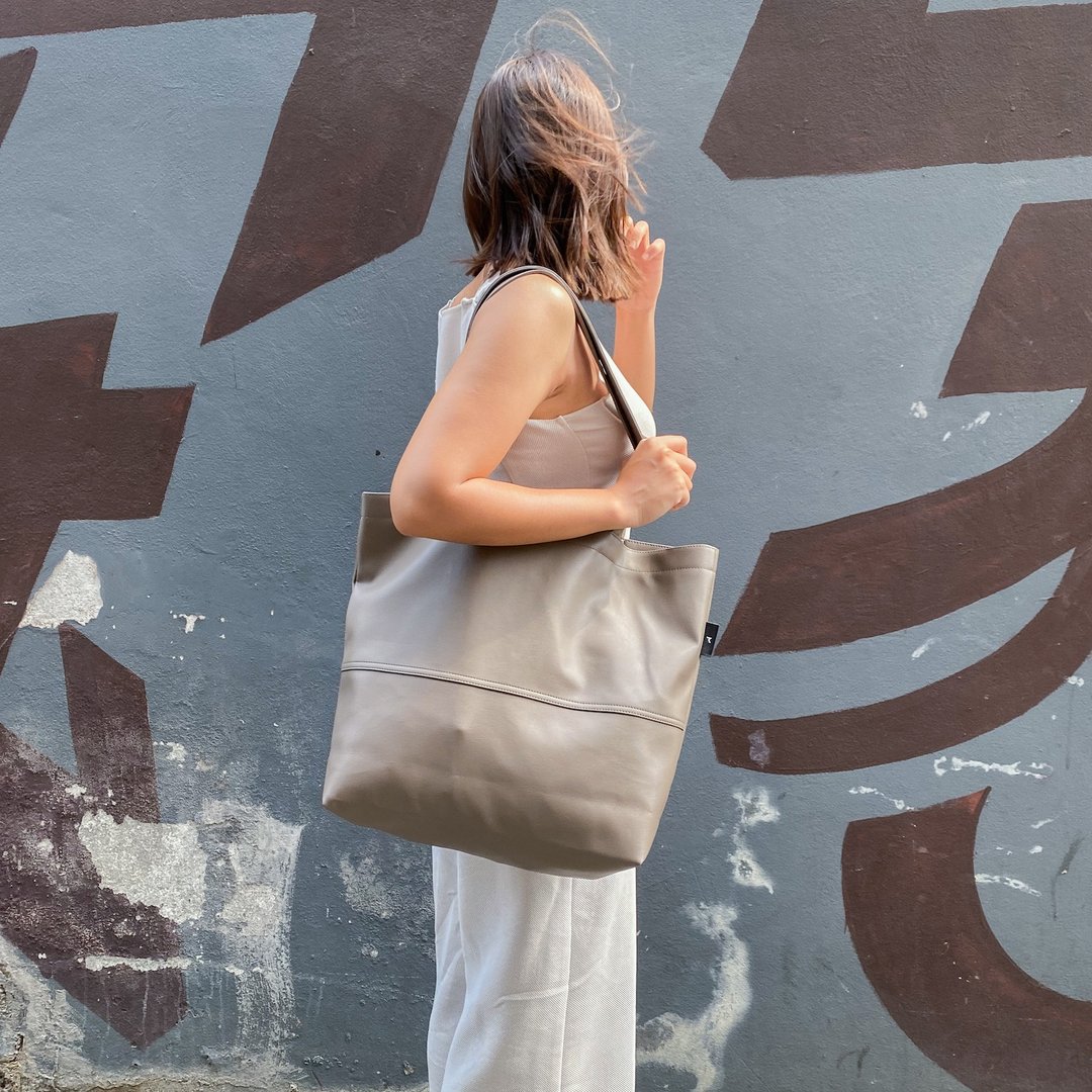 TOTE - CINDER / RUST BRAND - 手提包/手提袋 - 人造皮革 卡其色