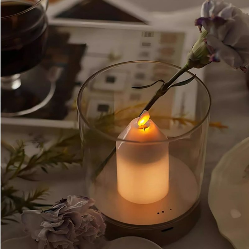 台灯卧室床头灯高级感餐厅桌面氛围灯装饰烛光网红灯 - 灯具/灯饰 - 其他材质 金色