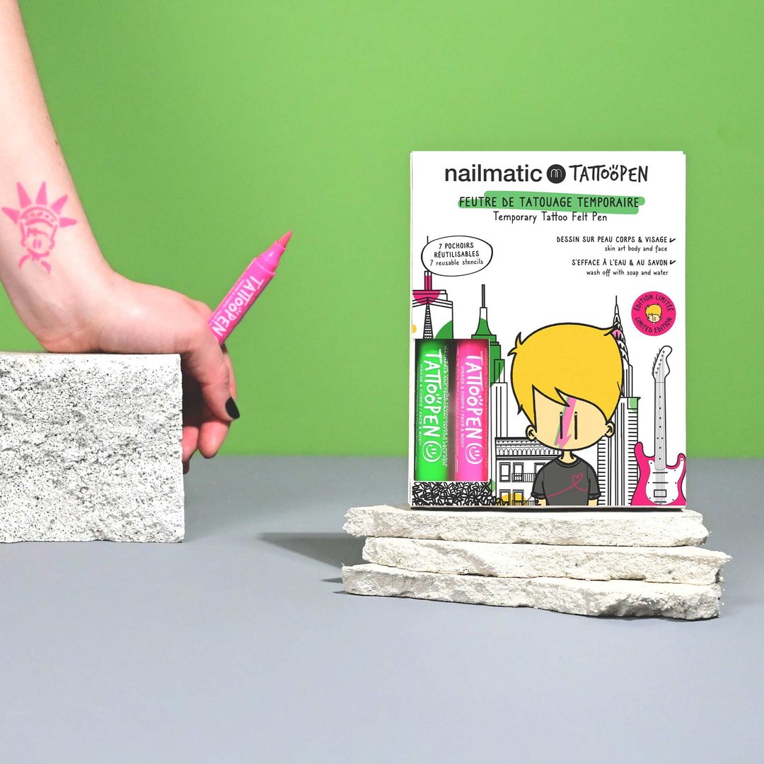 nailmatic TATTOO 限量版彩绘纹身笔两入组-小纽约 - 玩具/玩偶 - 塑料 多色