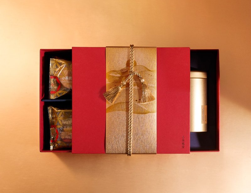 【新春限定礼盒】小茶红礼盒 · 清雅藏香罐 · 限定茶食 - 茶 - 纸 红色