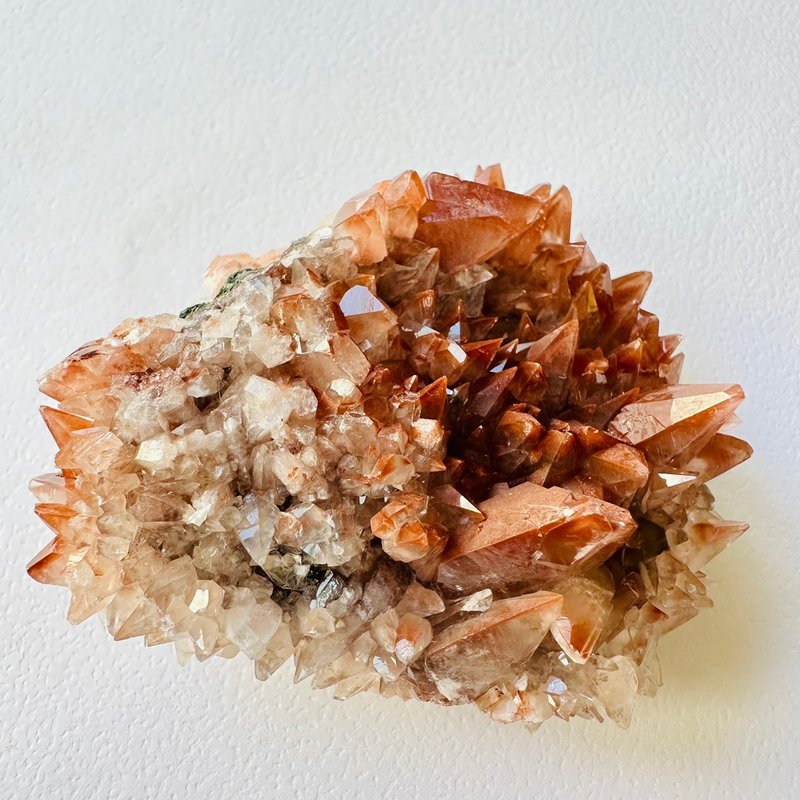 大冶羽毛方解石 牛14 原矿水晶矿标宝石 吸引力法则 显化脉轮高频 - 摆饰 - 其他材质 红色