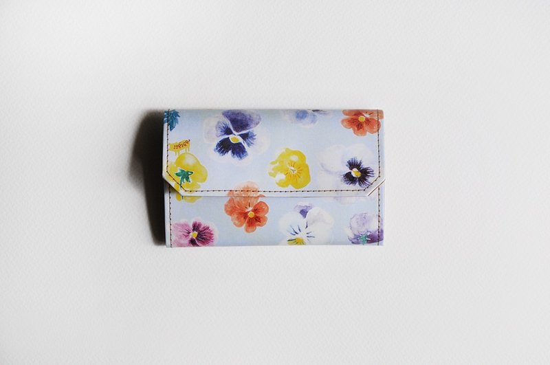 客定/三色堇+停留 各2 - 零钱包 - 纸 蓝色