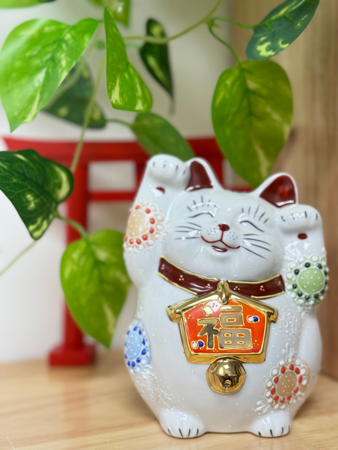 九谷烧 | 绘马 白盛 14CM - 摆饰 - 陶 粉红色
