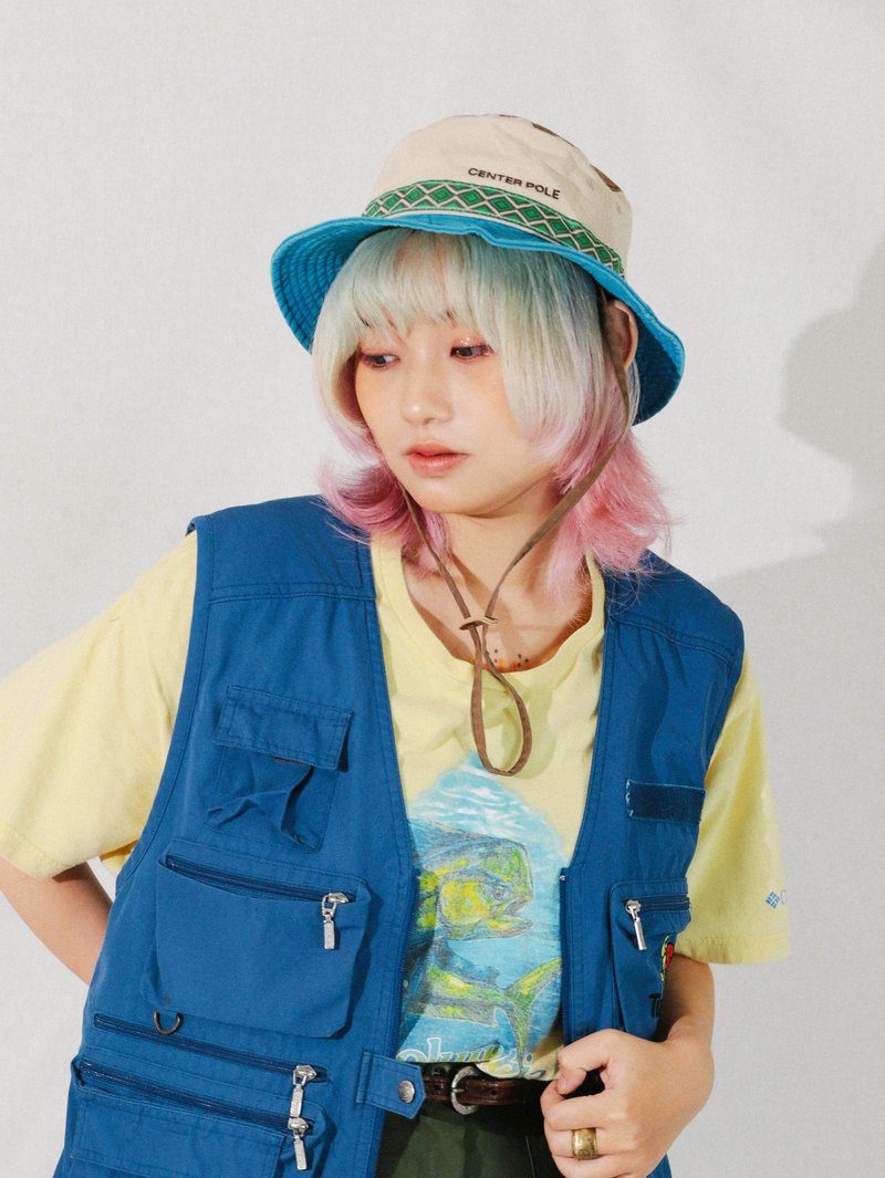 Tsubasa.Y│**多款可选**古着渔夫帽 帽子 水桶帽 遮阳 素面 古着 - 帽子 - 其他材质 多色