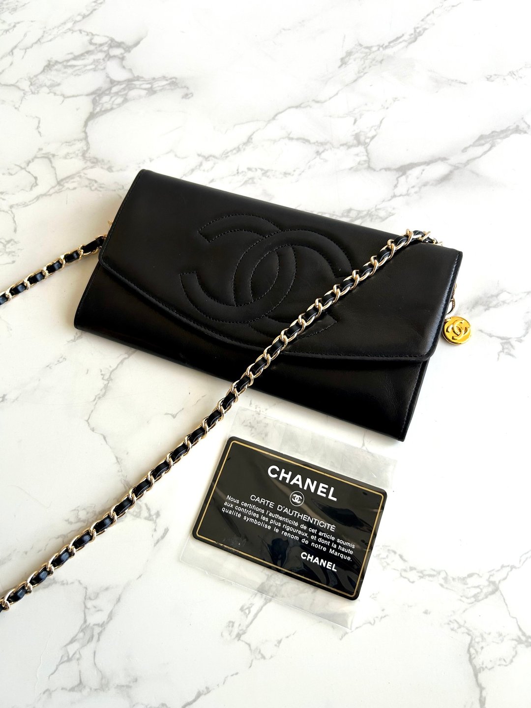 中古包 Chanel 黑色小羊皮革包 WOC 斜背包 单肩包 侧背包 二手包 - 侧背包/斜挎包 - 真皮 黑色