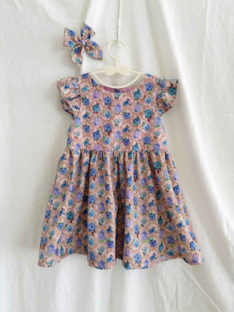 森林小裁缝 玫瑰园的小夏天 手作洋装童装 100cm - 童装裙 - 棉．麻 多色