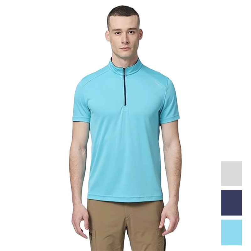 【Wildland 荒野】弹性拉链超凉感排汗短袖衣 男 W1638 - 男装上衣/T 恤 - 聚酯纤维 多色