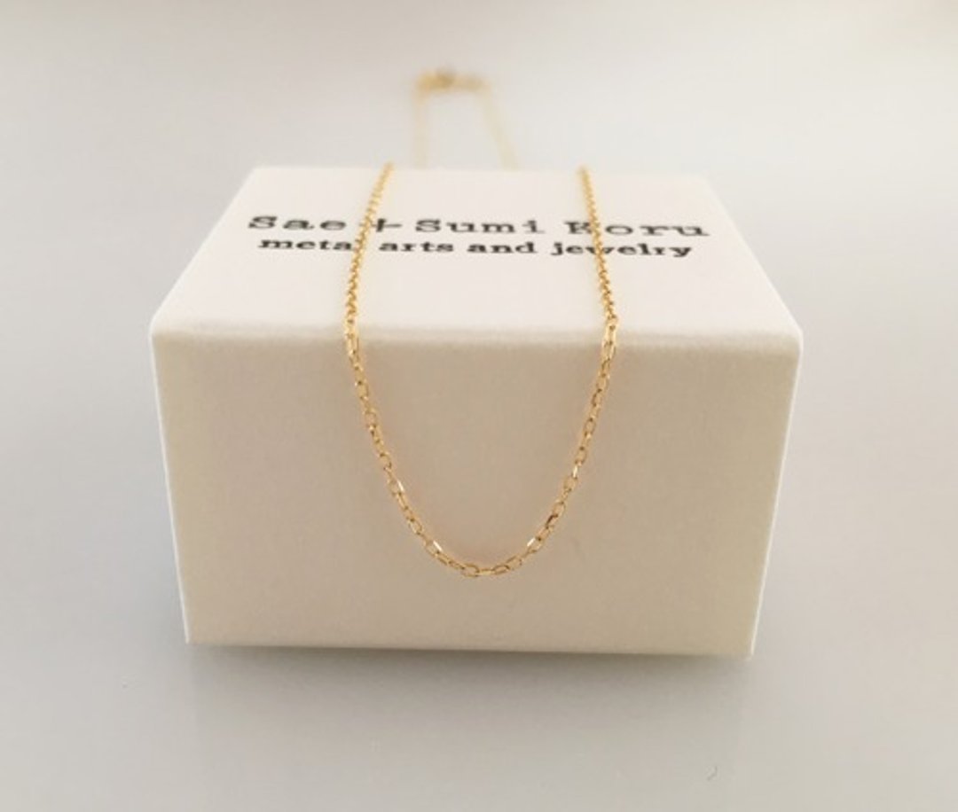 K18 gold chain 45cm with length adjustment slider Optional - 项链 - 其他金属 