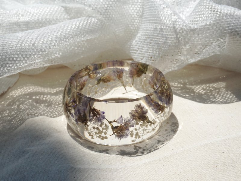 Blue Statice Bracelets - 手链/手环 - 树脂 蓝色