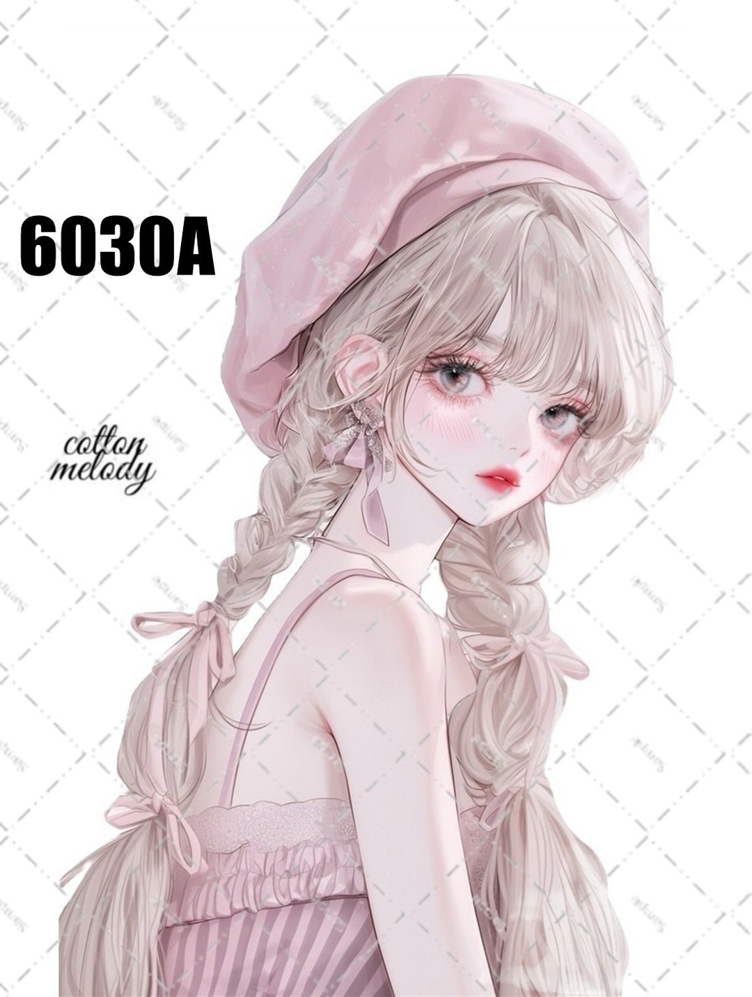 original sticker no.6030A 人物贴纸 原创贴纸 人物贴纸 女孩贴纸 原创人物贴纸 - 贴纸 - 纸 