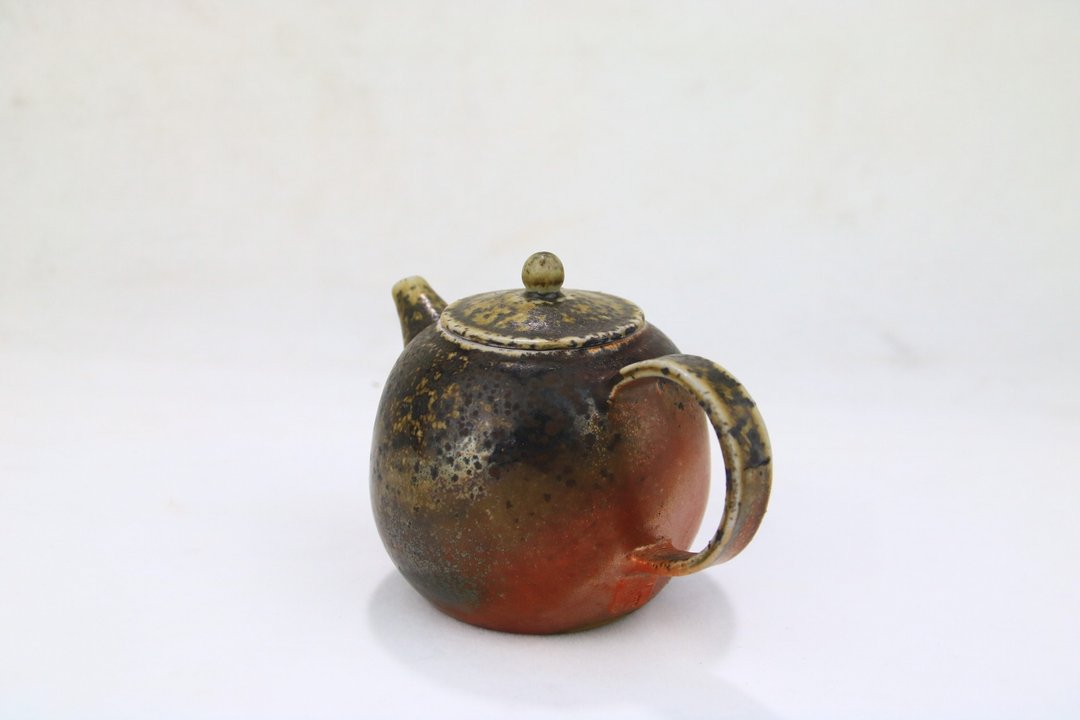 柴烧壶 - 花瓶/陶器 - 陶 金色