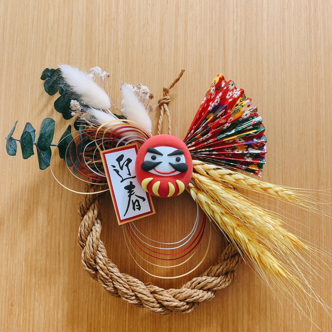 虎年 干燥花 黏土 注连绳 新年礼物 - 墙贴/壁贴 - 其他材质 