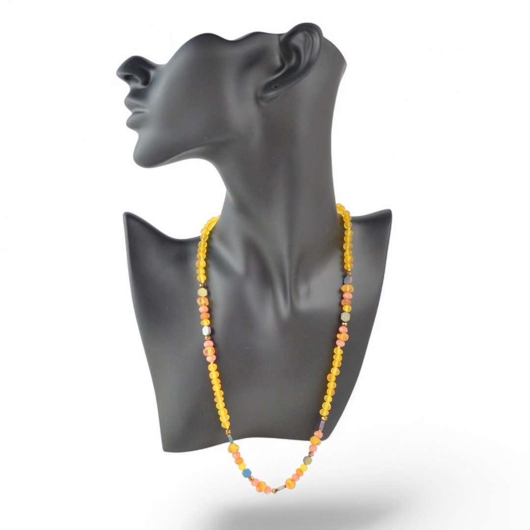 女士天然琥珀项链  50厘米  珠宝礼品  NS06 - 项链 - 宝石 多色