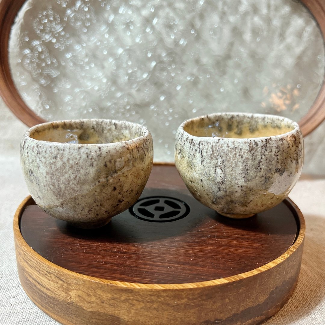 落灰柴烧对杯 / 一组两杯 / 小平凡手作 - 茶具/茶杯 - 陶 