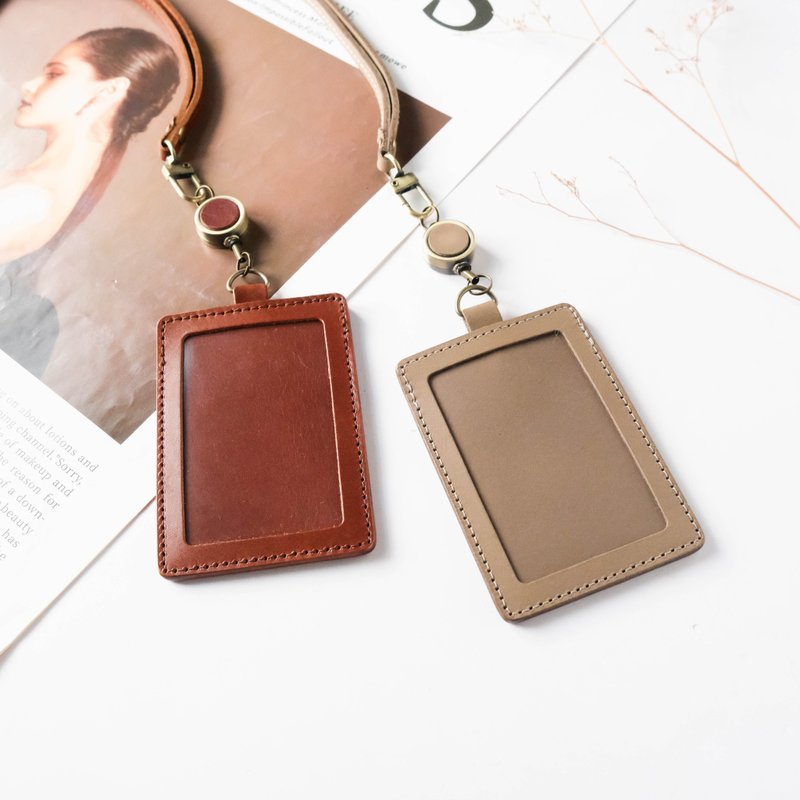 出清【拉玛皮革】伸缩/日系/隐藏式开口/抗干扰证件套 皮带挂绳 - 证件套/卡套 - 真皮 多色