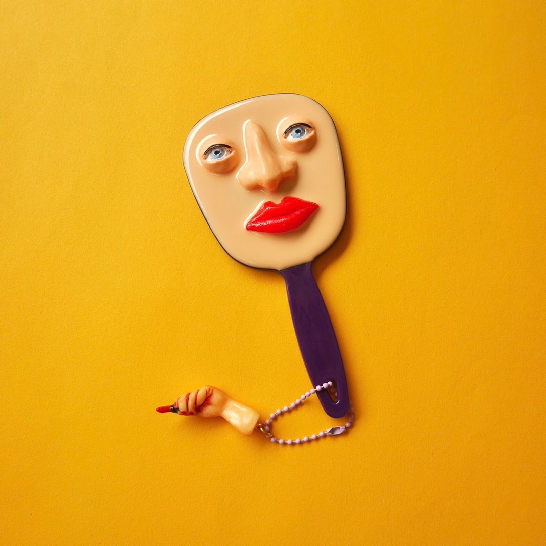 MINI MIRROR CONCEPT FACE-OFF - 彩妆刷具/镜子/梳子 - 塑料 蓝色