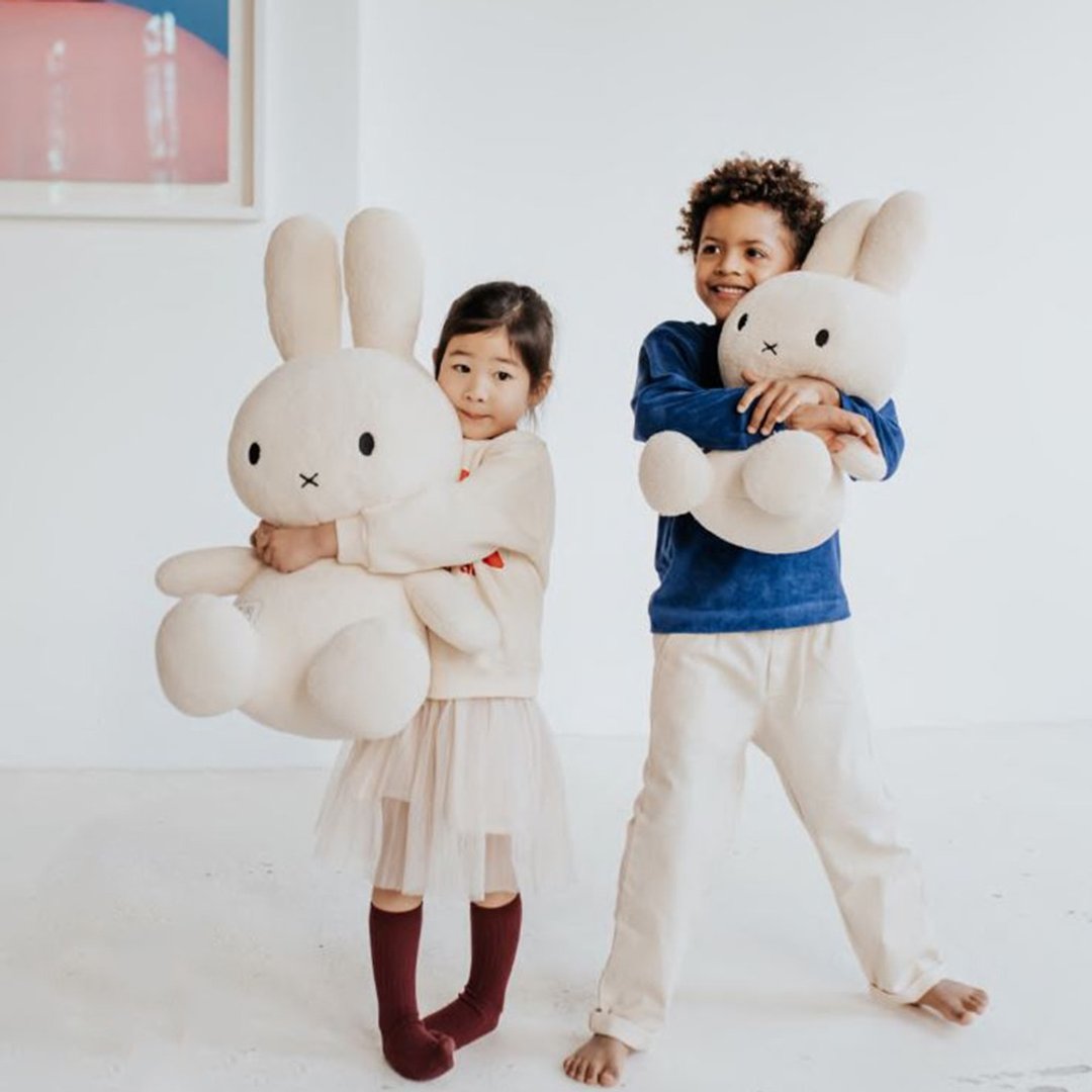 24H 出货 BON TON TOYS TERRY 米菲兔填充玩偶 - 70cm 奶油/浅粉 - 玩偶/公仔 - 聚酯纤维 多色