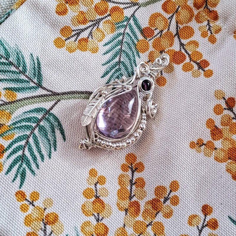 【山眠】翩翩 紫水晶坠饰 - 项链 - 水晶 紫色