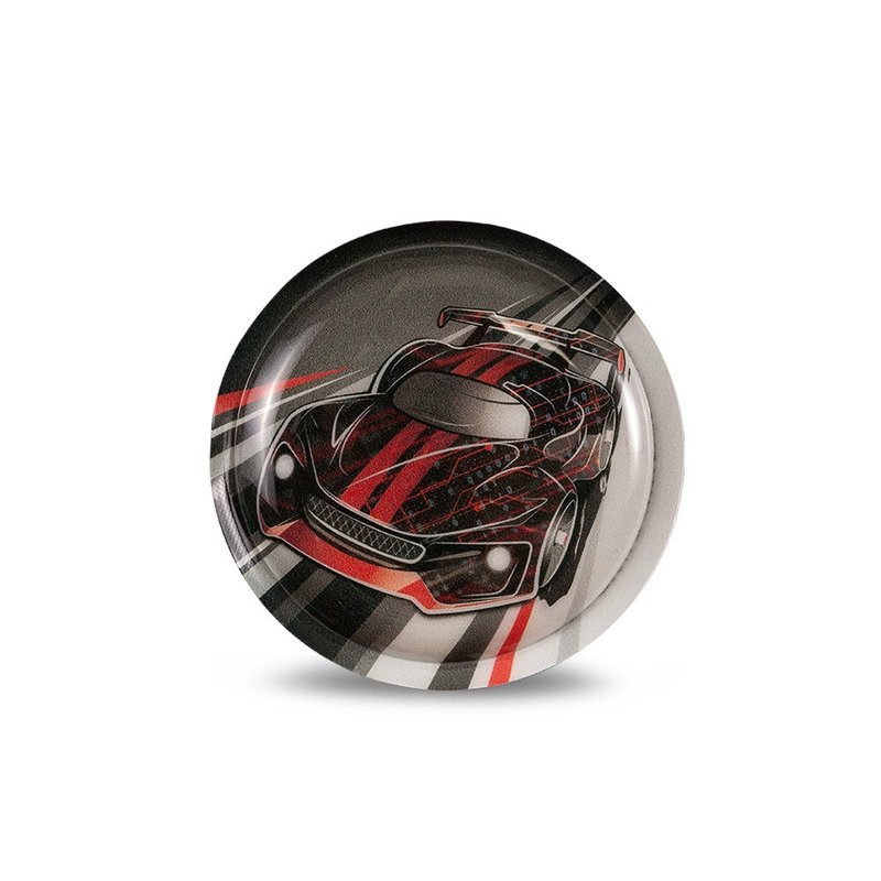 替换式魔鬼毡徽章 - 极速赛车 - 徽章/别针 - 塑料 黑色