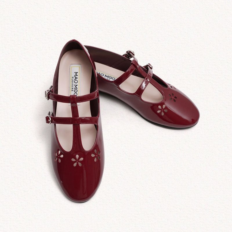 PRE-ORDER韓國品牌 MACMOC Plum 通花鞋 Wine Enamel - 其他 - 其他材质 