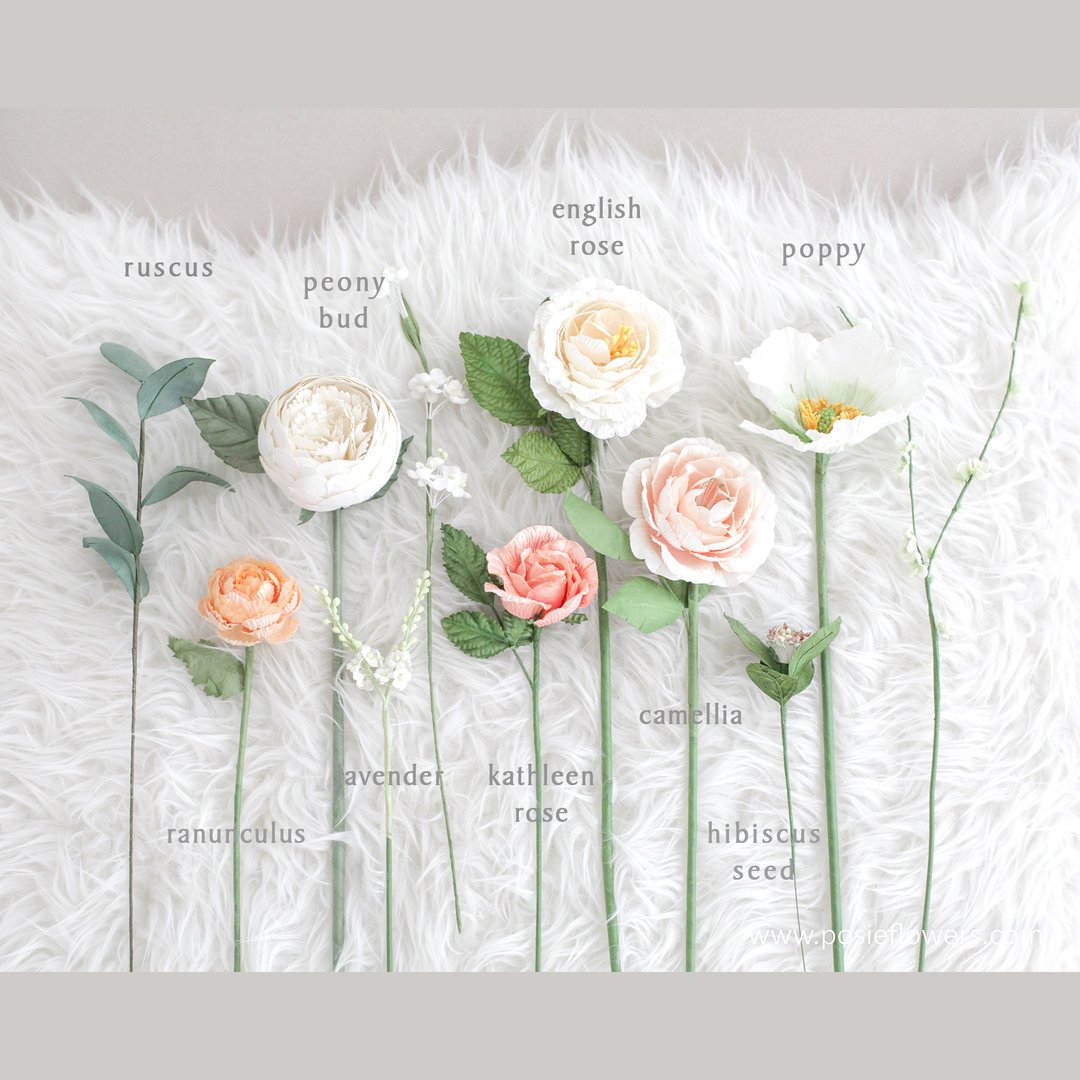 DELICATED | Paper Flower Bridal Bouquet - 木工/竹艺/纸艺 - 纸 橘色