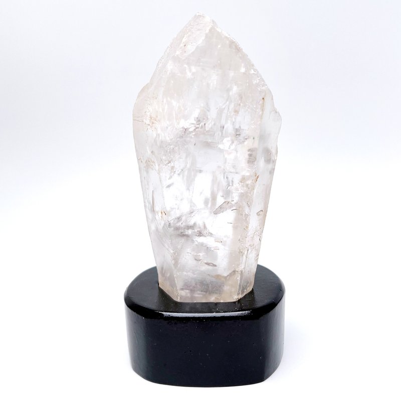 原始。原矿 摆件 能量 疗愈 l 白水晶柱 有采矿面坑 有彩虹横纹 l - 摆饰 - 水晶 白色